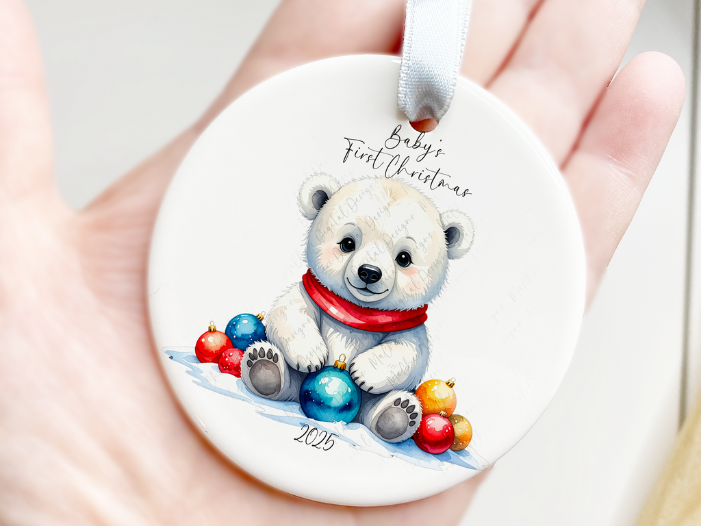 Polar Bear with baubles x 20