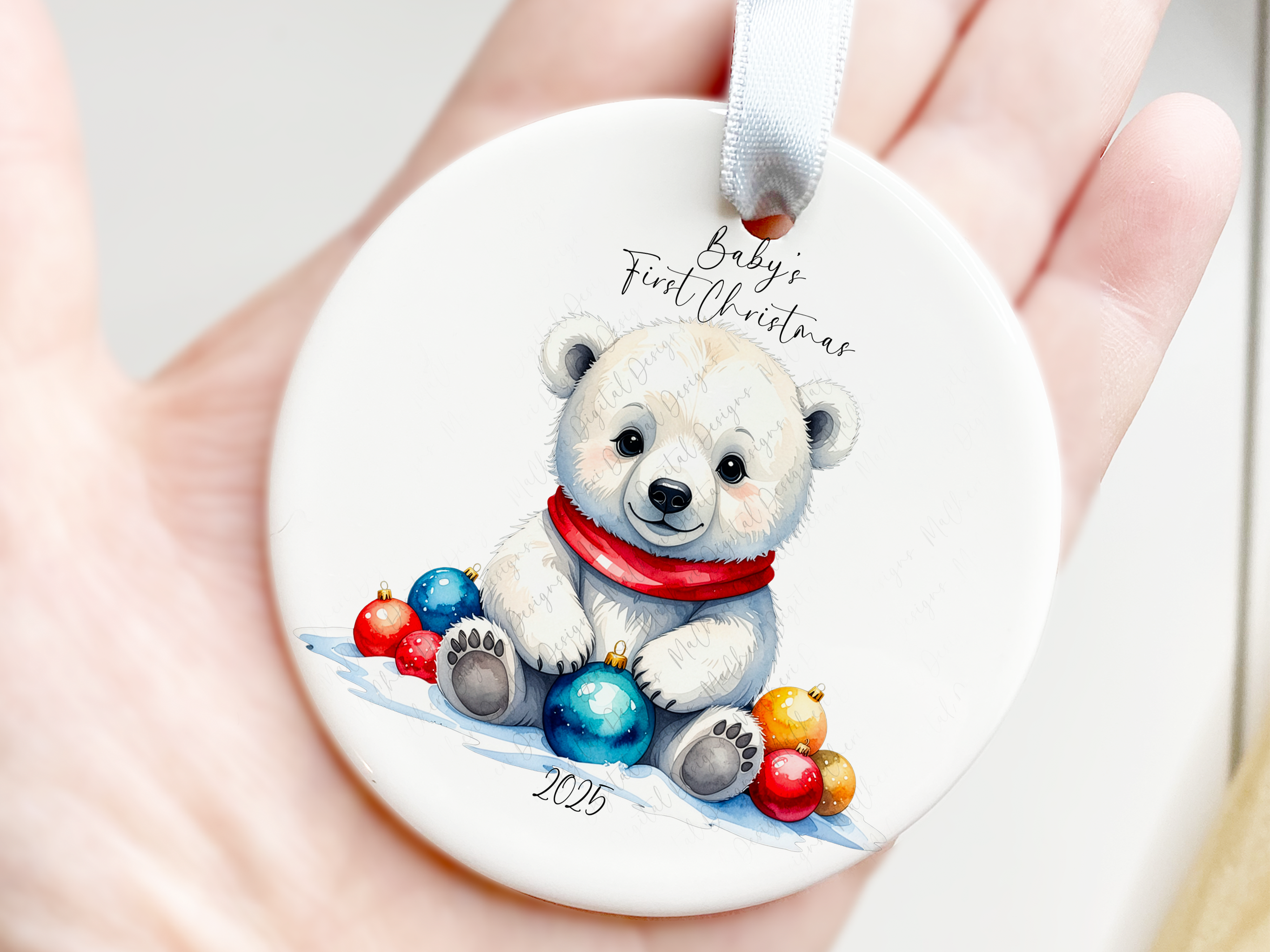 Polar Bear with baubles x 20