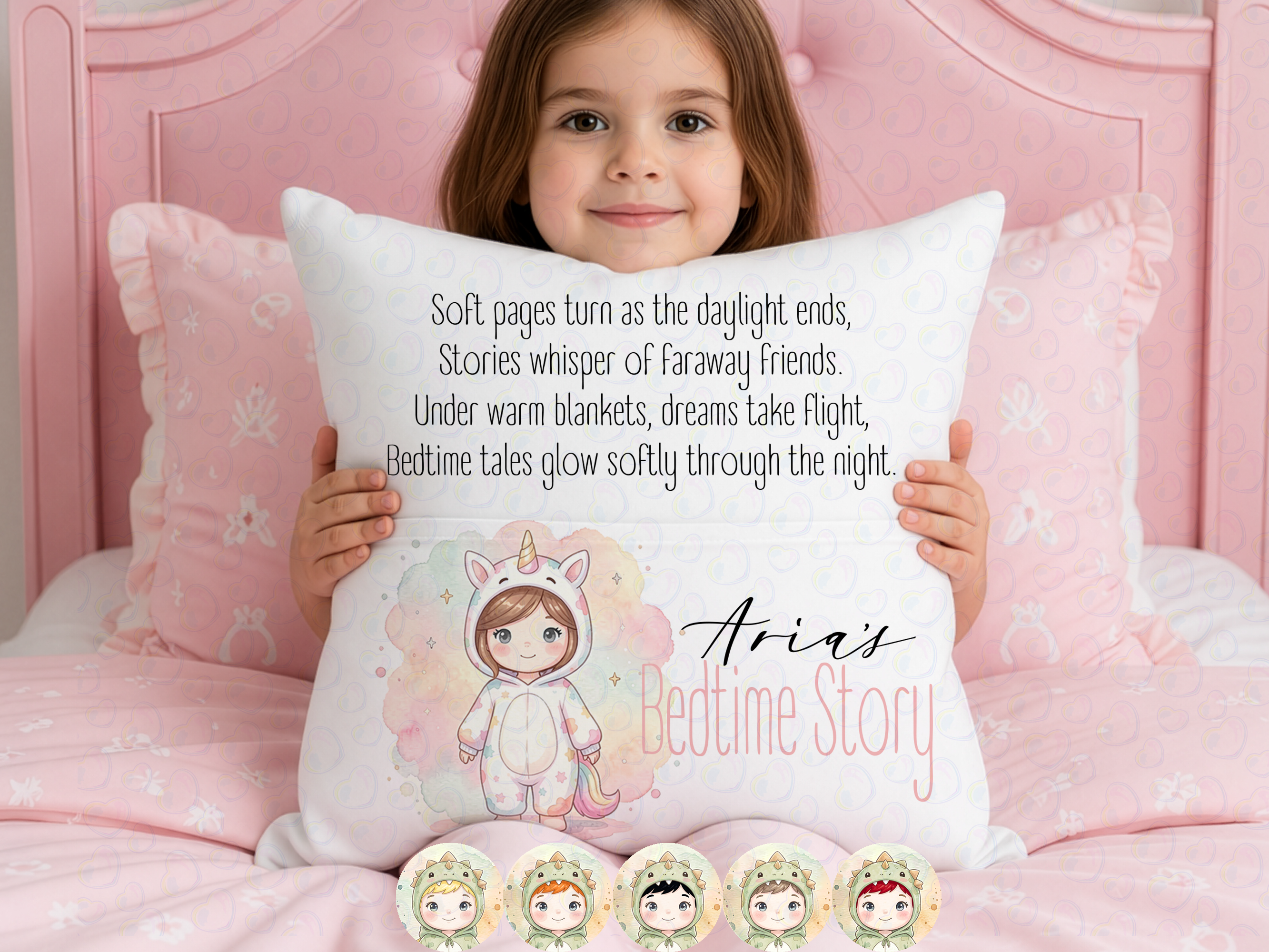 MaCheri Sleepy Unicorn Book Cushion Digital Design
